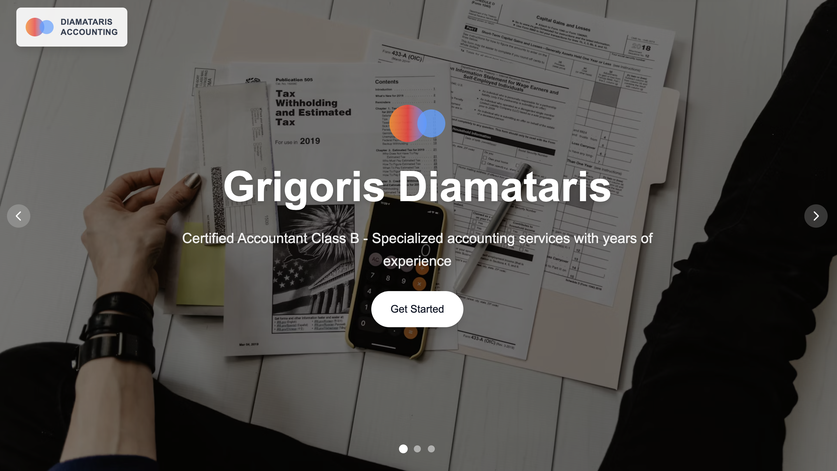 Accounting Website screenshot