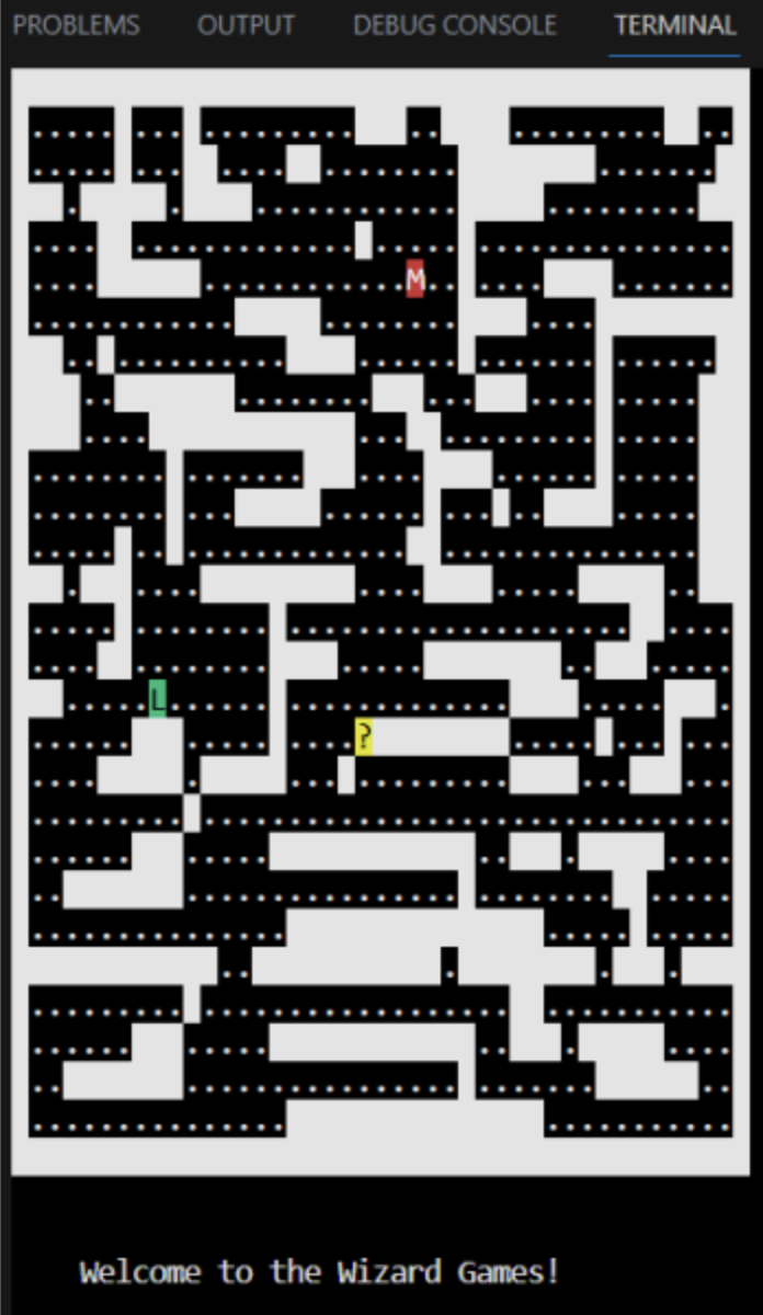 Pacman Terminal Game screenshot